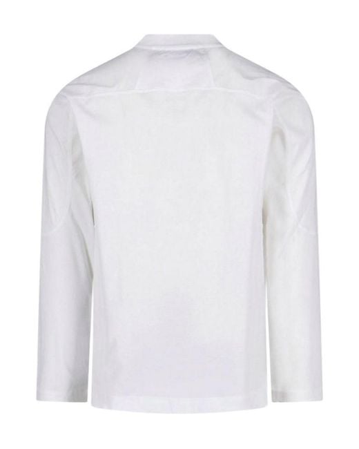 Herno White Laminar Interlock Long-Sleeved T-Shirt for men