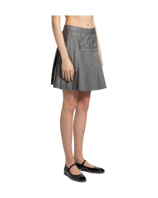 Thom Browne Black Ripstop Mini Skirt