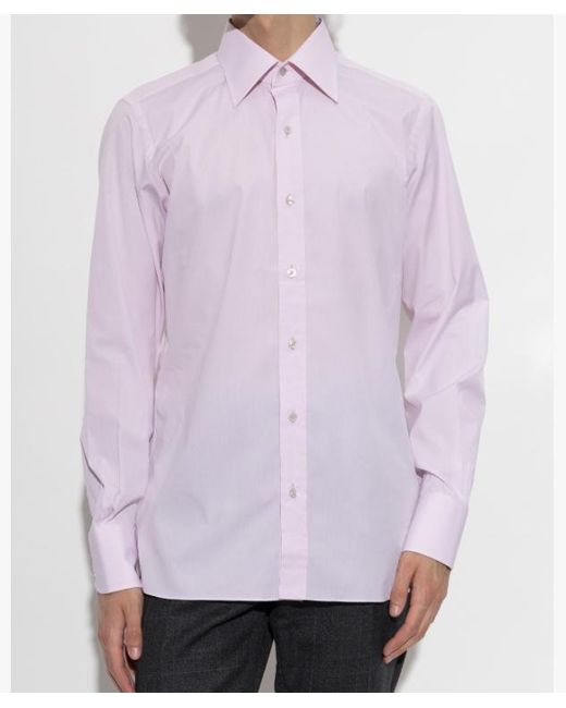 Tom Ford Purple Button-Up Shirt for men
