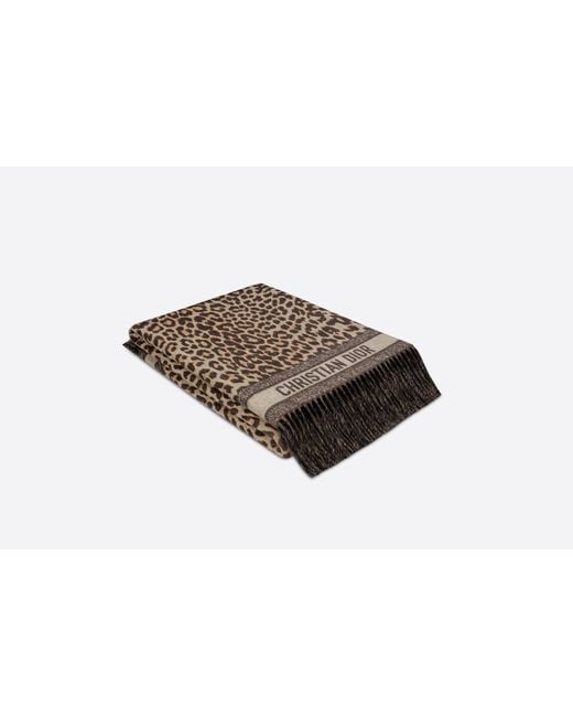Dior Brown Mizza Reversible Blanket