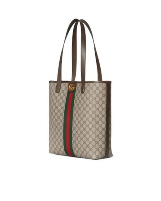 Gucci White Ophidia Medium Tote Bag for men