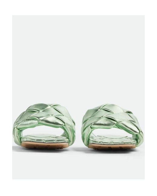 Bottega Veneta Green Padded Lido Sandals