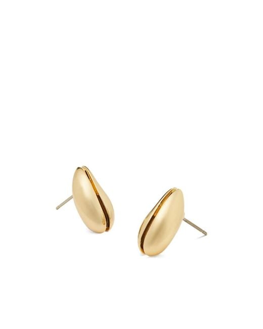 Tory Burch Metallic Wave Mini Earrings