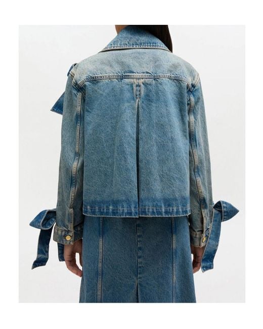 Ganni Blue Light Rigid Denim Jacket