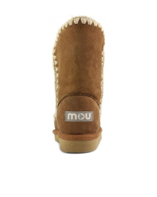Mou Brown Eskimo 24 Round-Toe Boots