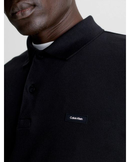Calvin Klein Black Short-Sleeved Polo Shirt for men