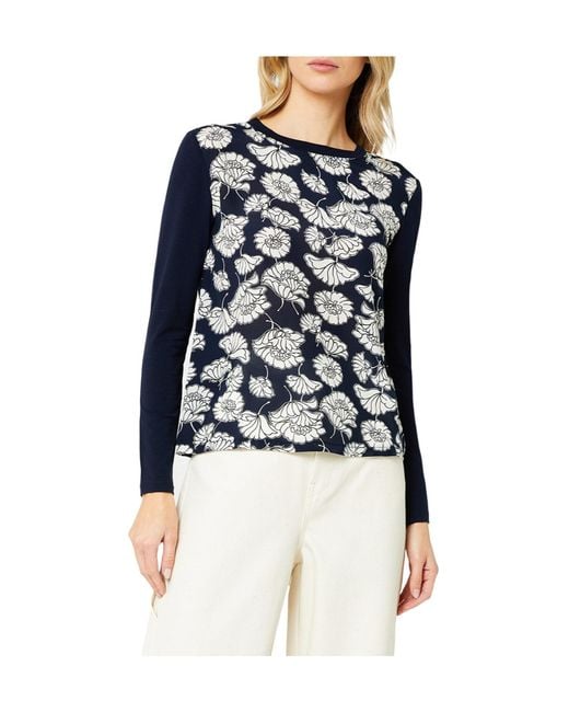 Weekend by Maxmara Blue Floral Knitted Top