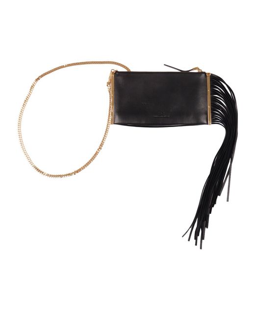 Elisabetta Franchi Multicolor Fringed Zip Clutch Bag