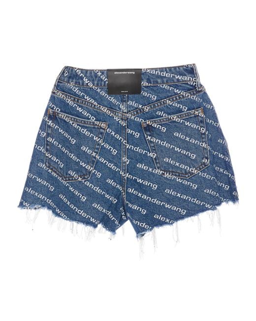 Alexander Wang Blue Bite Logo Shorts