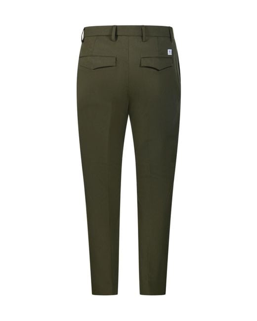 Department 5 Green Casual Trousers With Belt Loops for men