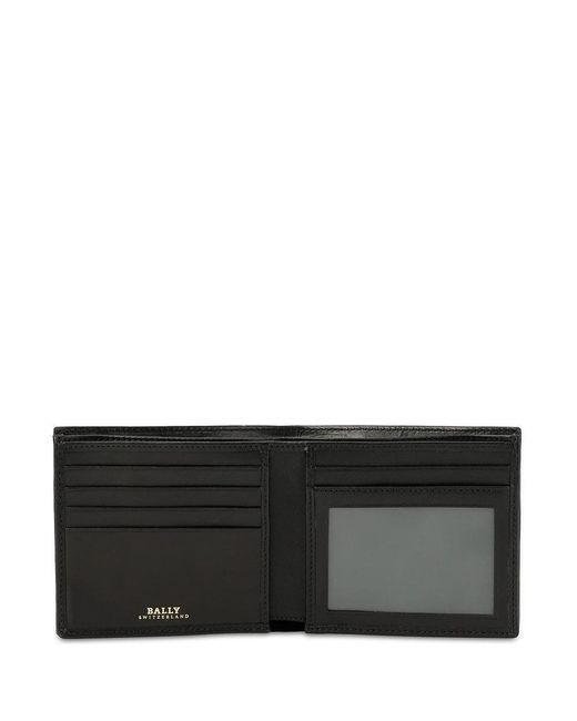Bally Black Short Double-Folded Wallet for men