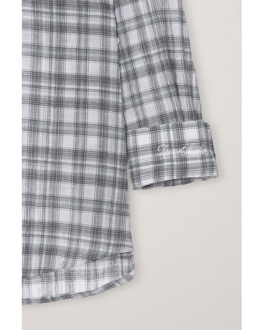 DUNST Gray Check-Pattern Long-Sleeve Shirt for men