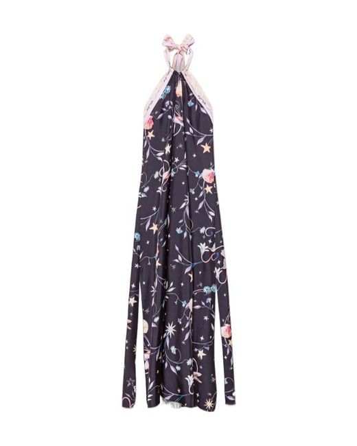 Forte_forte Purple Deliverance Print Long Elegant Dress