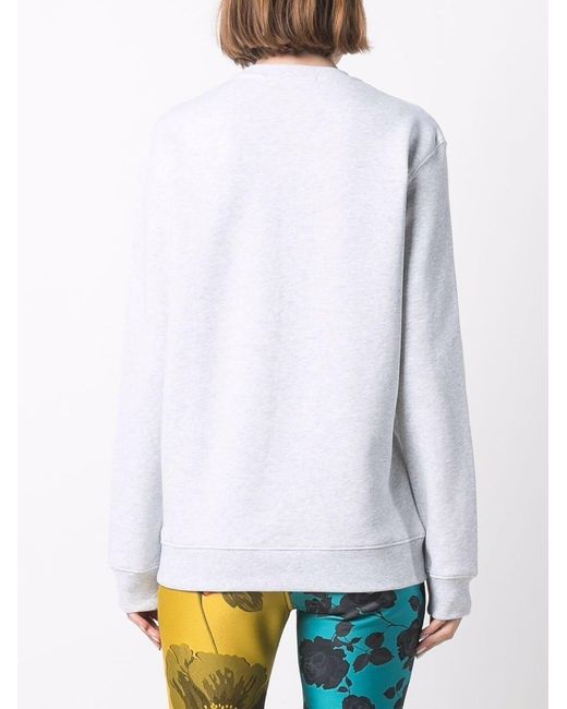 MSGM White Foiled Logo Sweatshirt