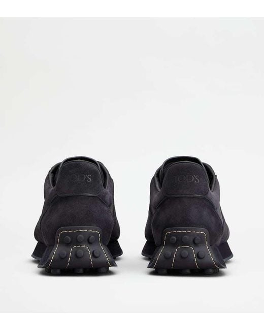 Tod's Blue T Vintage Suede Sneakers for men