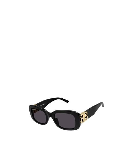 Balenciaga Black Eyewear Rectangular Frame Sunglasses