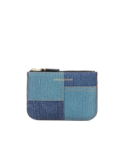 Comme des Garçons Blue Logo-Detail Wallet for men