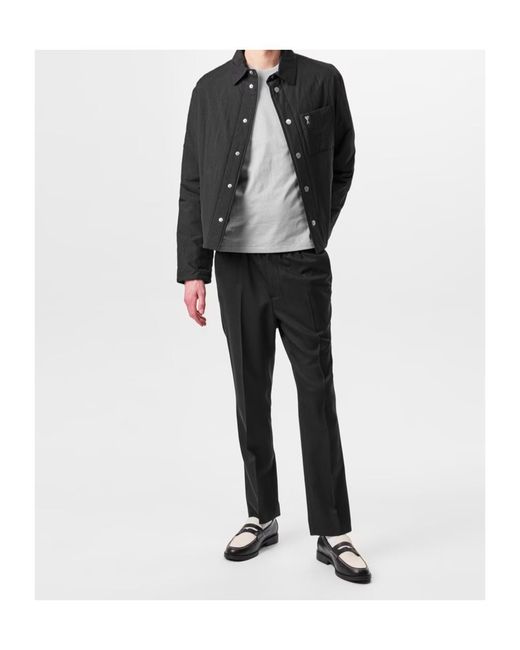 AMI Black Padded Ami De Coeur Overshirt for men
