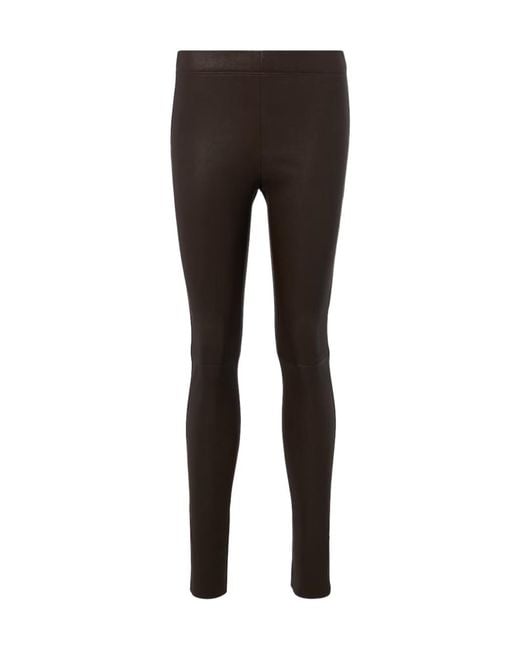 Joseph Black Faux-Leather Leggings