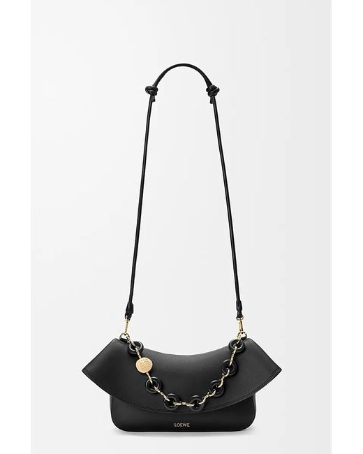 Loewe Black Medium Leather Ola Shoulder Bag