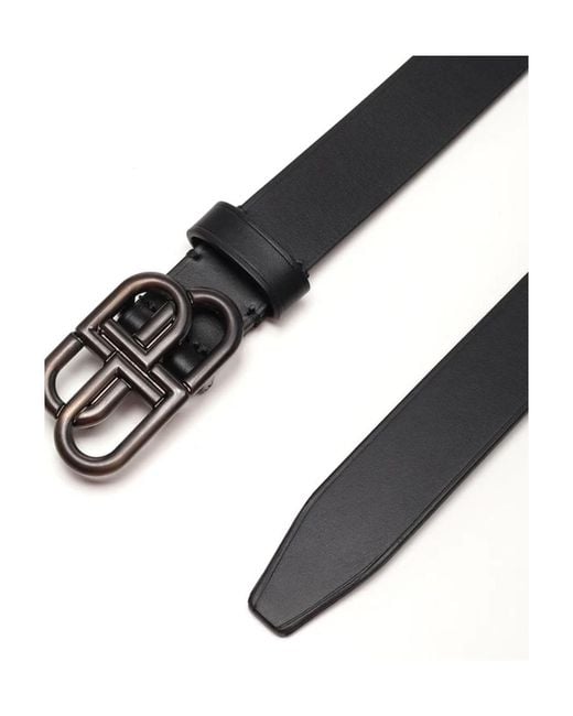 Balenciaga Black Bb Buckle Belt