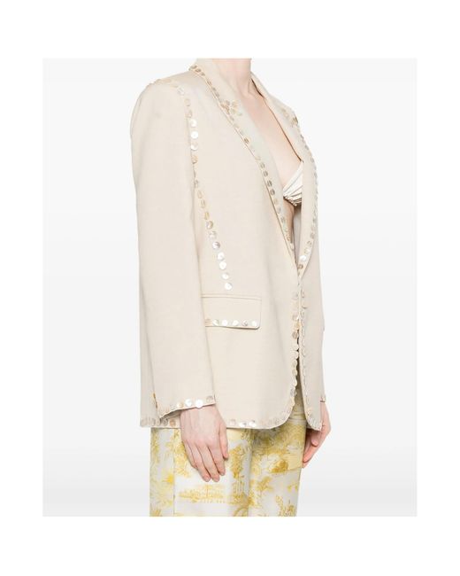 Forte_forte Natural Button-Embellished Blazer