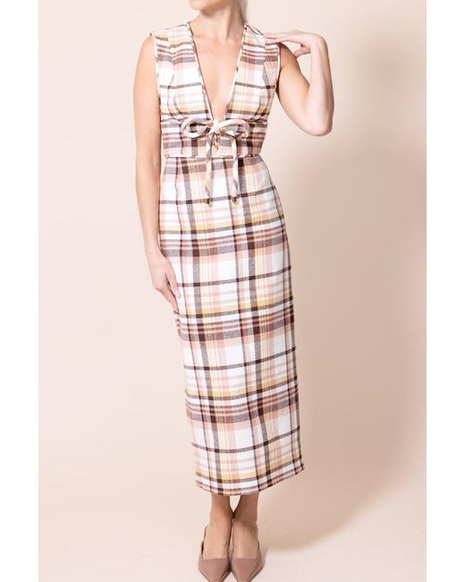 Zimmermann Natural Checked Skirt