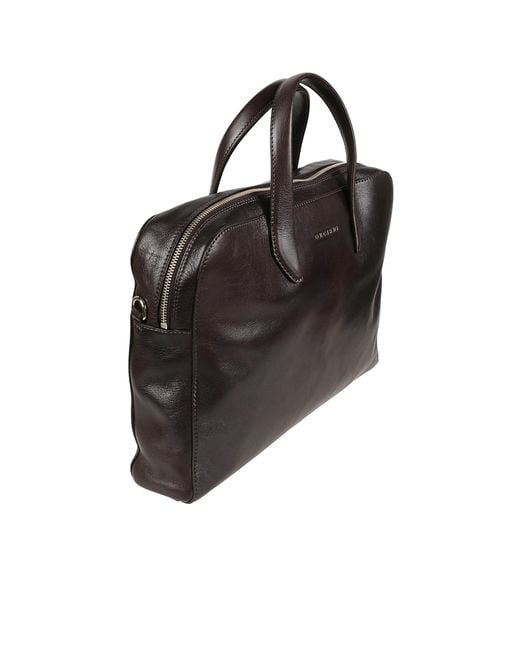 Orciani Black Lagoon Slim Briefcase for men
