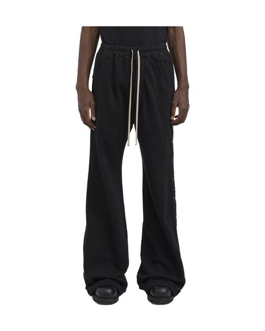 Rick Owens Black Drawstring Casual Pants for men
