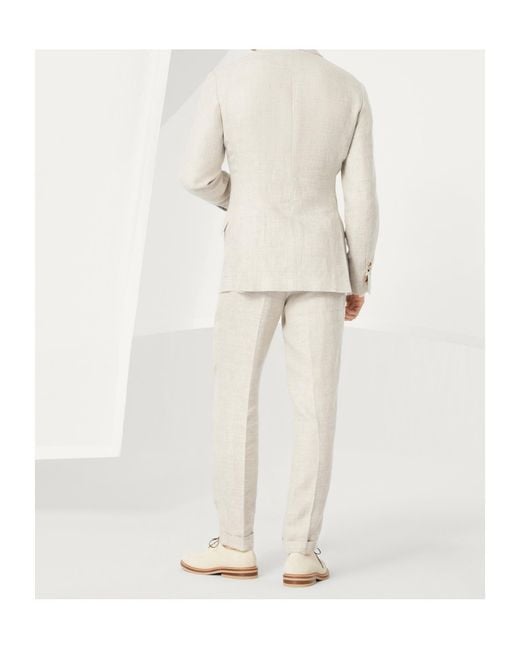 Brunello Cucinelli White Two-Piece Tailored Suit for men