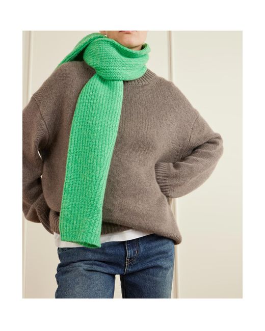 Lisa Yang Green Marseille Cashmere Scarf