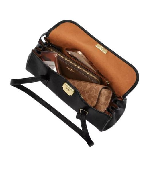 COACH Black Bridget Flap Shoulder Bag
