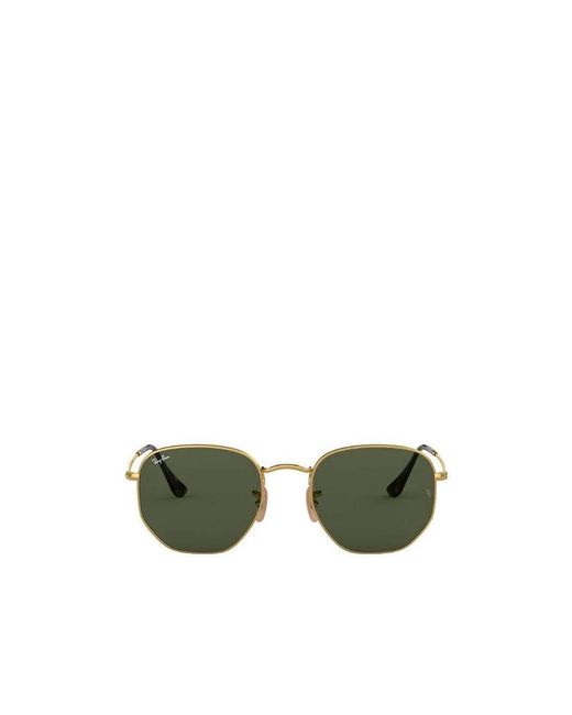 Ray-Ban Green Hexagonal Frame Sunglasses