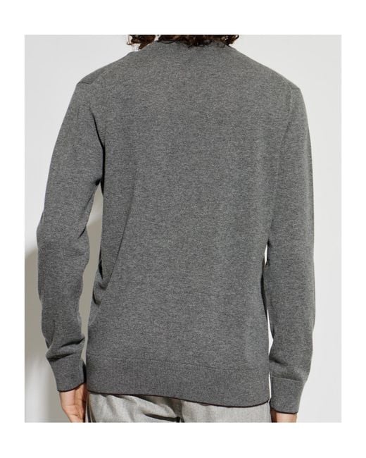 Eleventy Gray Crew Neck Knitted Sweater for men