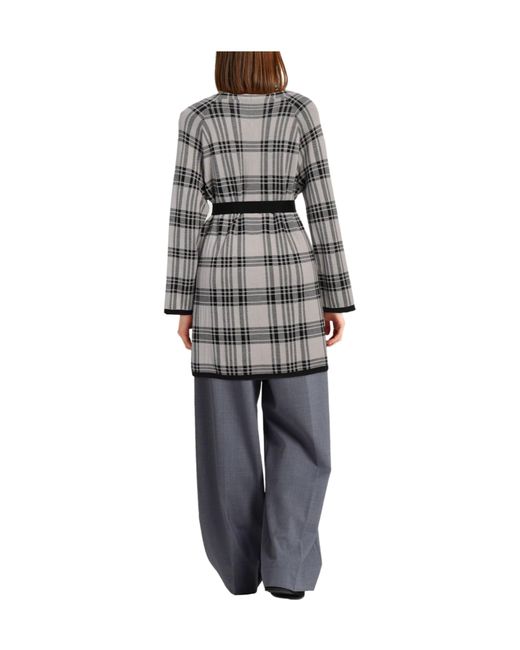 Max Mara Gray Light Cardigan Virgin Wool