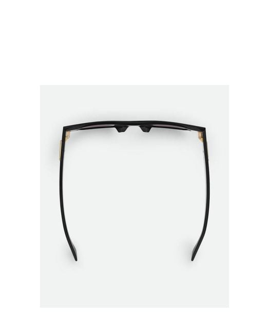 Bottega Veneta Black Eyewear Ultrathin Squared Sunglasses for men