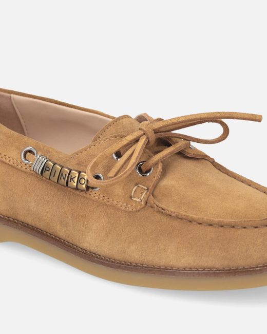 Pinko Brown Grace 01 Lace-Up Loafers