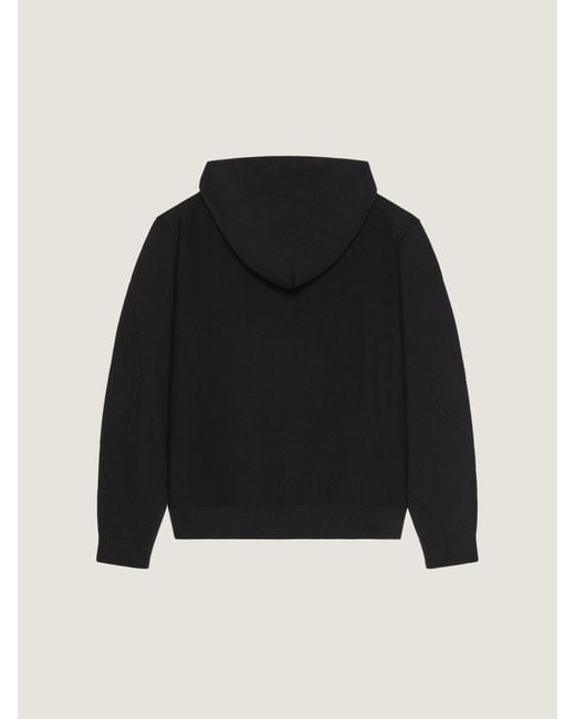 Givenchy Black Paris Signature Embroidered Hoodie for men