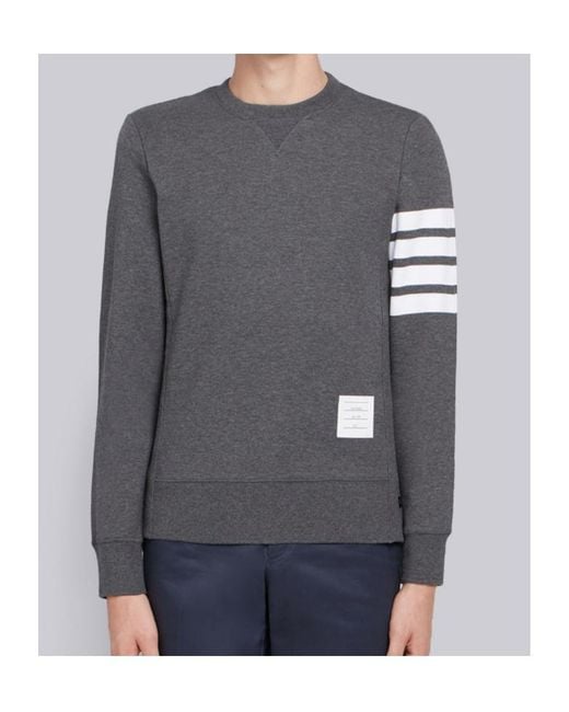 Thom Browne Gray Classic Loopback 4-Bar Sweatshirt for men