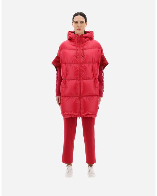 Herno Pink Hooded Quilted Puffer Coat
