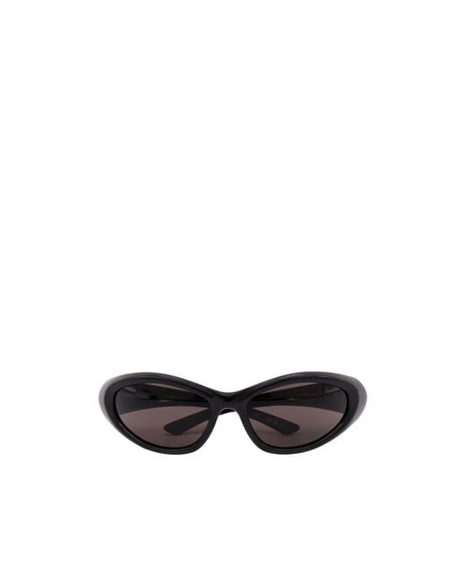Balenciaga White Eyewear Oval Frame Sunglasses for men