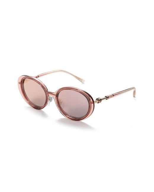 BVLGARI Pink Round Sunglasses