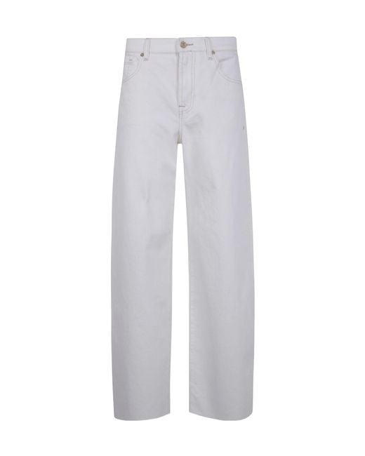7 For All Mankind Gray Wide-Leg Jeans