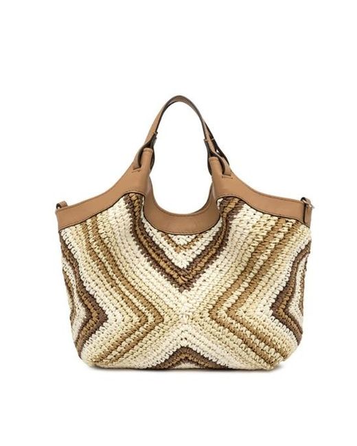 Gianni Chiarini Metallic Dua Woven Shoulder Bag