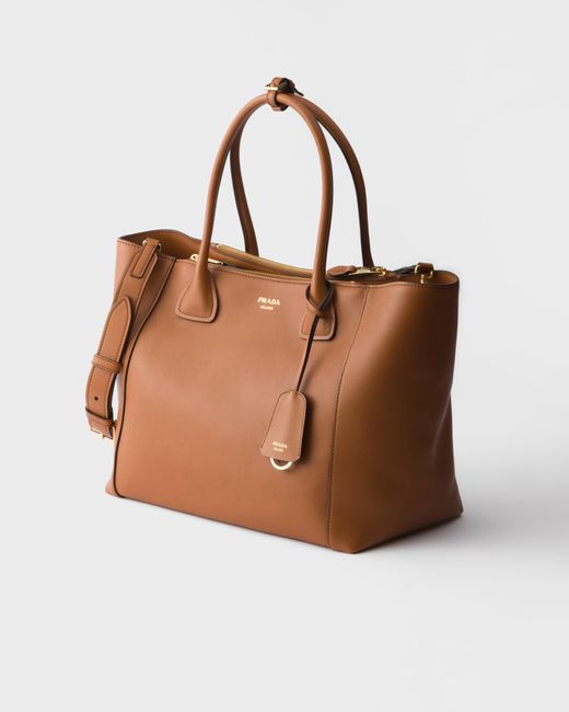 Prada Brown Large Leather Tote Bag