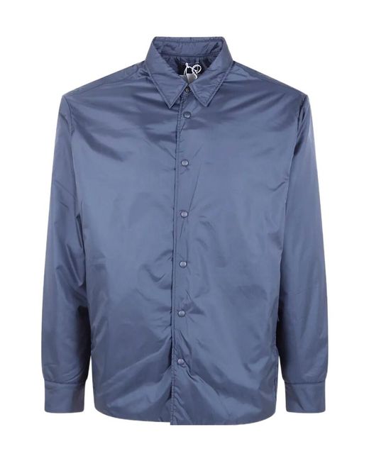 Aspesi Blue Buttoned Shirt for men