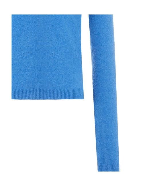 Nanushka Blue Long-Sleeved Crewneck Knitted Jumper