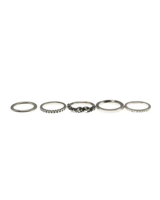 Werkstatt:münchen White Stacked Rings for men
