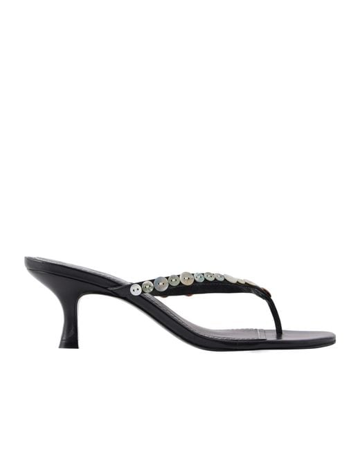 Staud Black Kitten-Heel Sandals