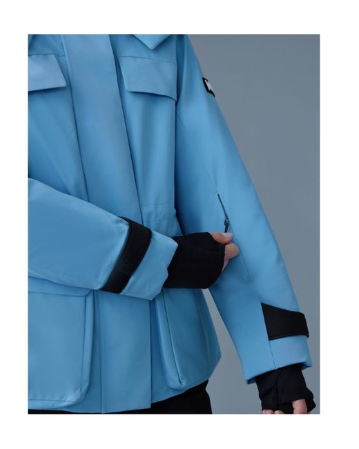 Mackage Blue Iclyn-R Medium Down Ski Jacket With Removable Hood